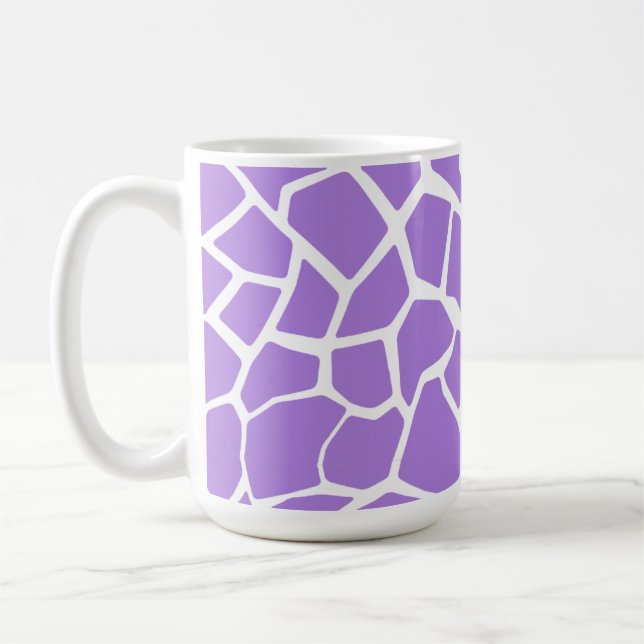 Amethyst Purple Giraffe Animal Print Coffee Mug (Left)