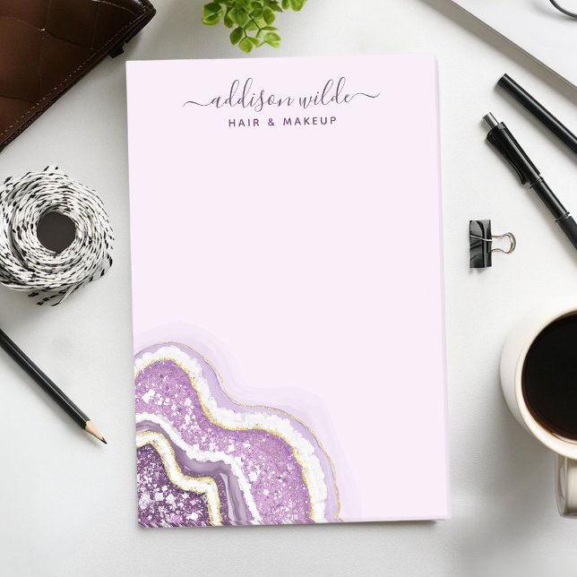 Amethyst Purple Glitter Agate Geode Luxe Chic  Post-it Notes (Creator Uploaded)