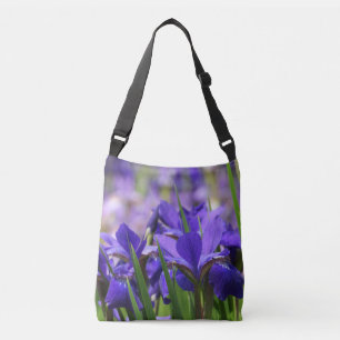 Amethyst Purple Irises Crossbody Bag