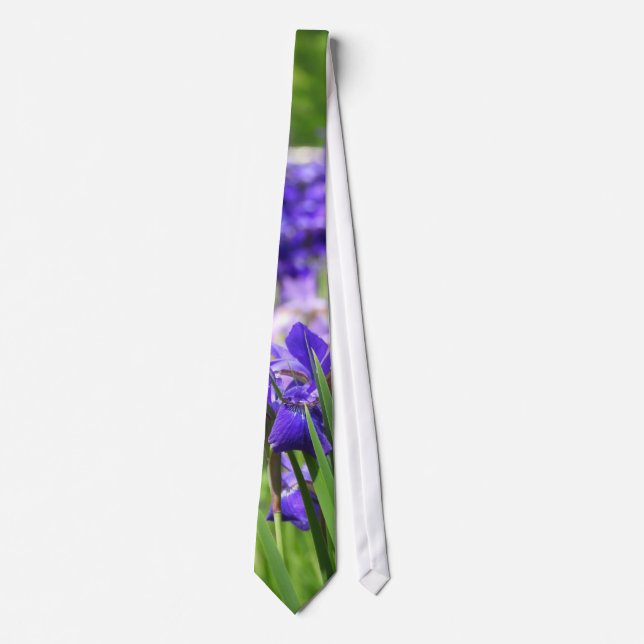 Amethyst Purple Irises Tie (Front)
