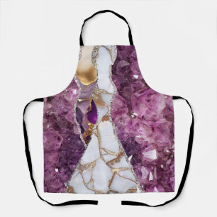 Amethyst Purple Luxury Elegant Liquid Texture Apron