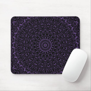Amethyst Purple Mandala with Intricate Symmetry Mouse Pad