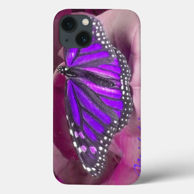 Amethyst Purple Monarch Butterfly iPad case (Back)
