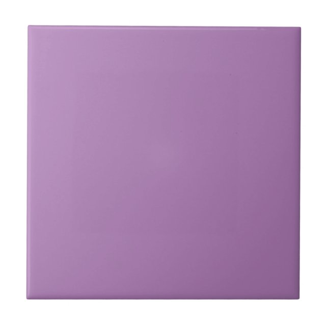 Amethyst Purple Personalised Plum Colour Backgroun Ceramic Tile (Front)