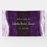 Amethyst Purple & Silver Bridal Shower Welcome