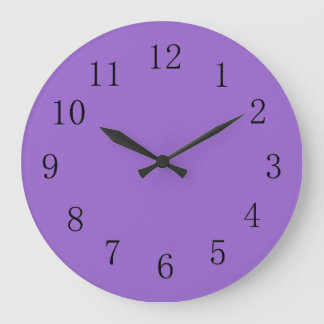 Amethyst Purple Solid Colour Large Clock