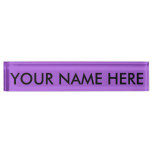 AMETHYST PURPLE (solid colour) ~ Nameplate