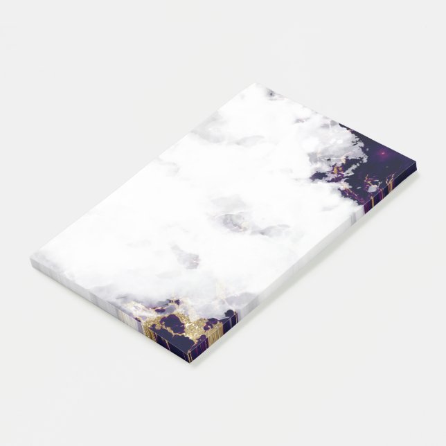 Amethyst Purple Watercolor Geode Post-it Notes (Angled)