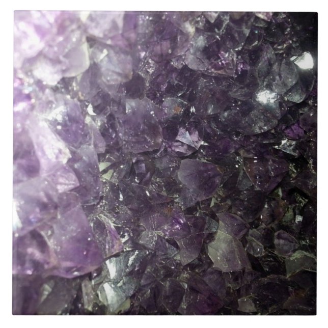 Amethyst Quartz Ceramic Tile (Front)