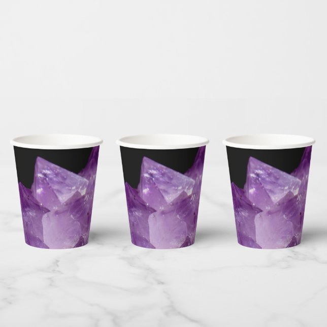 Amethyst Raw Stones  Paper Cups (Multi)
