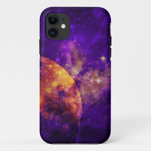Amethyst Sky, Golden Planet n Nebula iPhone 5 case