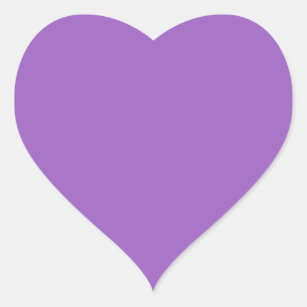 Amethyst  (solid colour)  heart sticker