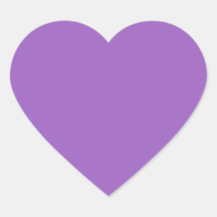 Amethyst (solid colour) heart sticker