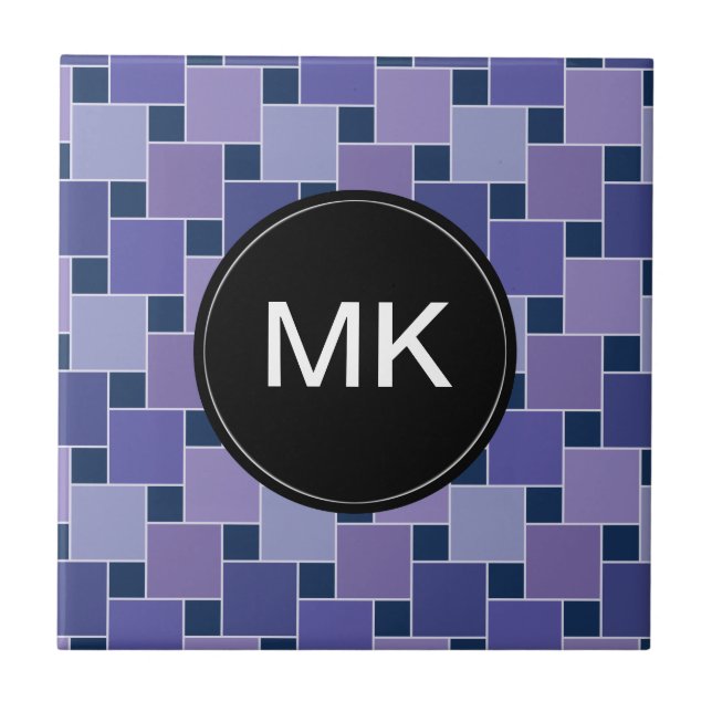 Amethyst Squares Ceramic Tile (Front)