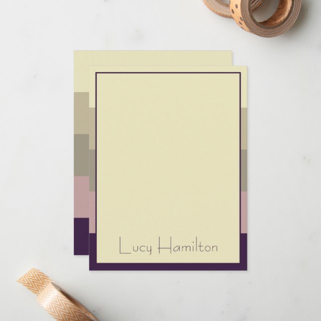 Amethyst Storm Stripes Personalised Card (Front/Back In Situ)