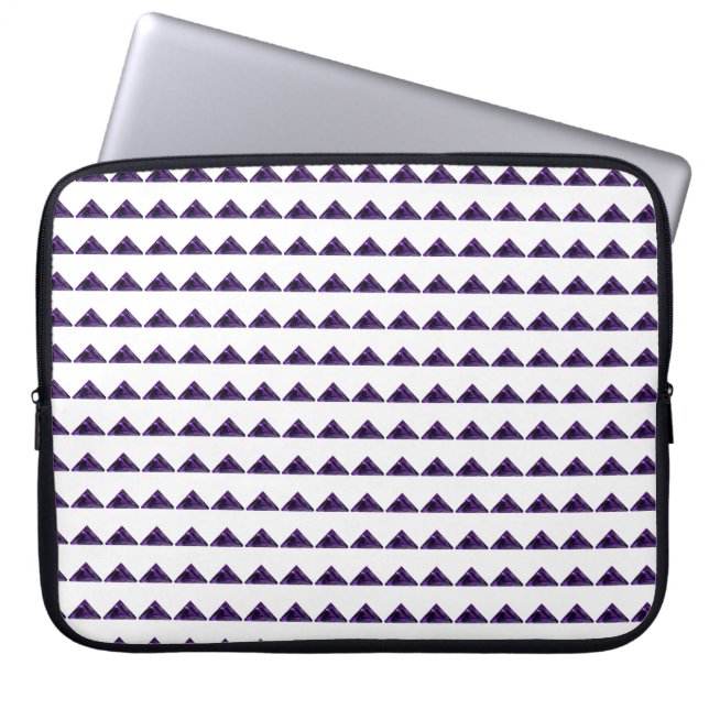 Amethyst Triangle, February Birthstone, Purple Laptop Sleeve (Front)