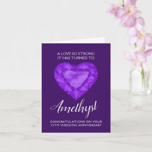 Amethyst Wedding Anniversary Love so strong Card