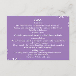 ​Amethyst & White Botanical Enclosure Card