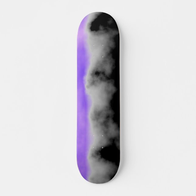 Amethyst White Grey Black Geode Druzy Crystal look Skateboard (Front)