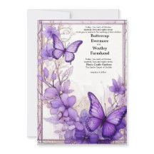 Amethyst Wings Wedding Invitation