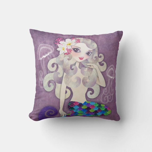 Amethyste Mermaid American MoJo Pillow (Front)