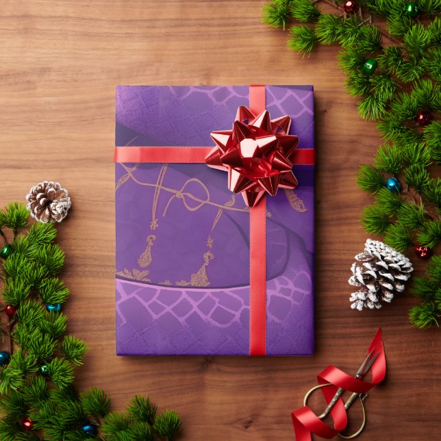 Amethystine Python Retro Colourful Custom Pattern Wrapping Paper (Holiday Gift)