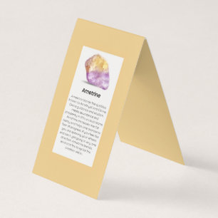 Ametrine Crystal Meaning Jewellery Display Business Card