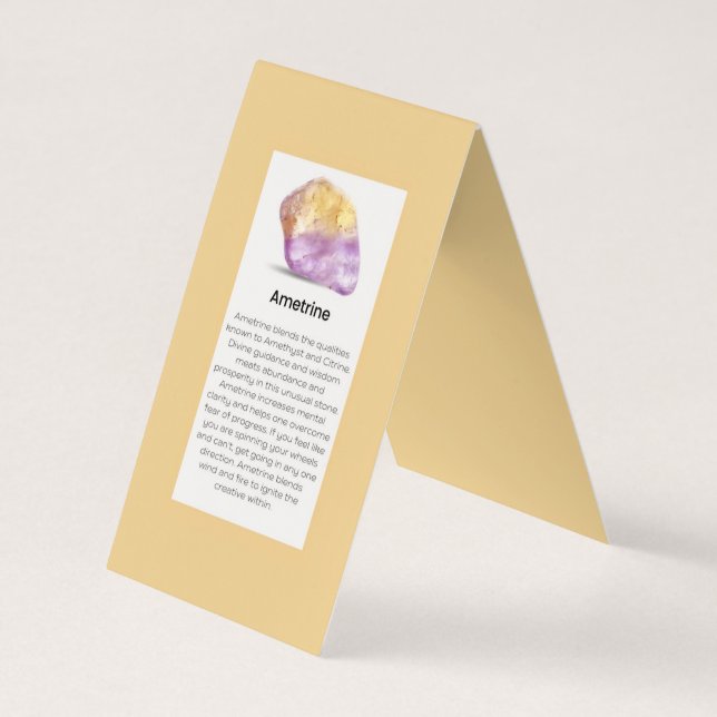 Ametrine Crystal Meaning Jewellery Display Business Card (Back)