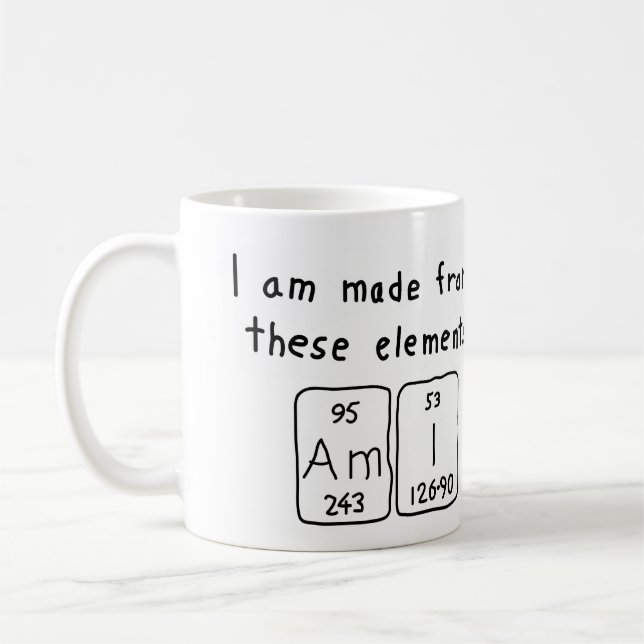 Ami periodic table name mug (Left)