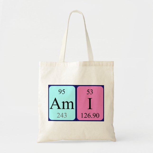 Ami periodic table name tote bag (Front)