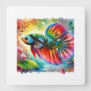 Amia 310724AREF119 - Watercolor Square Wall Clock