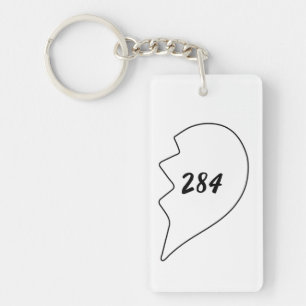 Amicable Numbers (220 284) Ceramic Ornament Keycha Key Ring