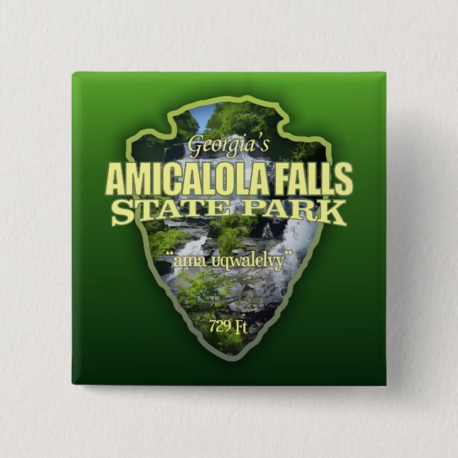 Amicalola Falls (arrowhead) 15 Cm Square Badge (Front)