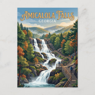 Amicalola Falls Georgia Postcard