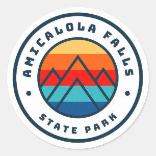 Amicalola Falls State Park Georgia GA Gift Classic Round Sticker