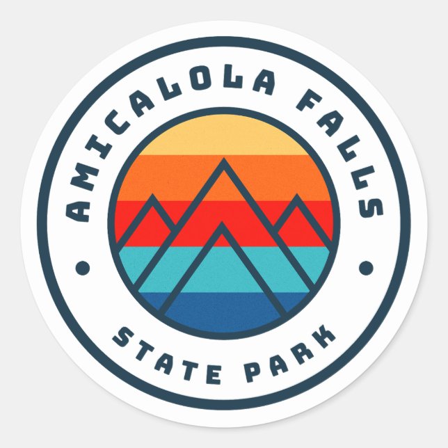 Amicalola Falls State Park Georgia GA Gift Classic Round Sticker (Front)