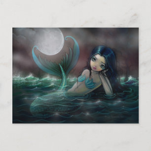Amid the Soft Sea Mermaid Fantasy Art Postcard