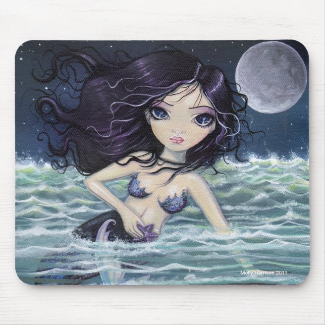 Amid the Soft Sea Mermaid Mousepad (Front)