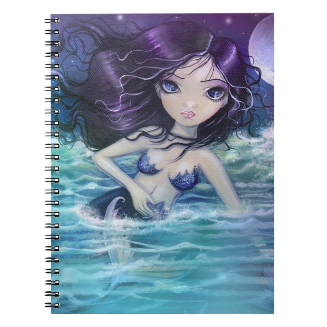 Amid the Soft Sea Mermaid Notebook (Front)