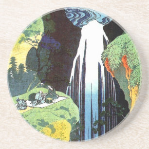 Amida Waterfall, Hokusai Japanese Fine Art Coaster