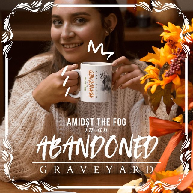 Amidst the Fog in an Abandoned Graveyard Coffee Mug (Amidst the Fog in an Abandoned Graveyard cover from The Beekeeper Store)