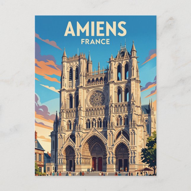 Amiens Cathedral France Postcard (Front)