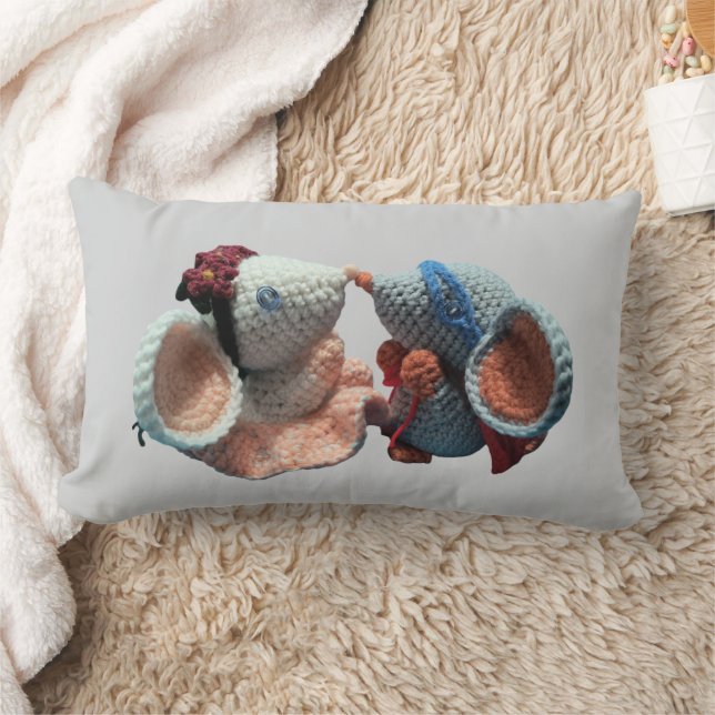 Amigurumi Mice Design Lumbar Cushion (Blanket)