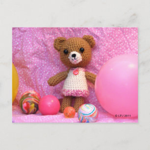 Amigurumi Teddy Bear Postcard