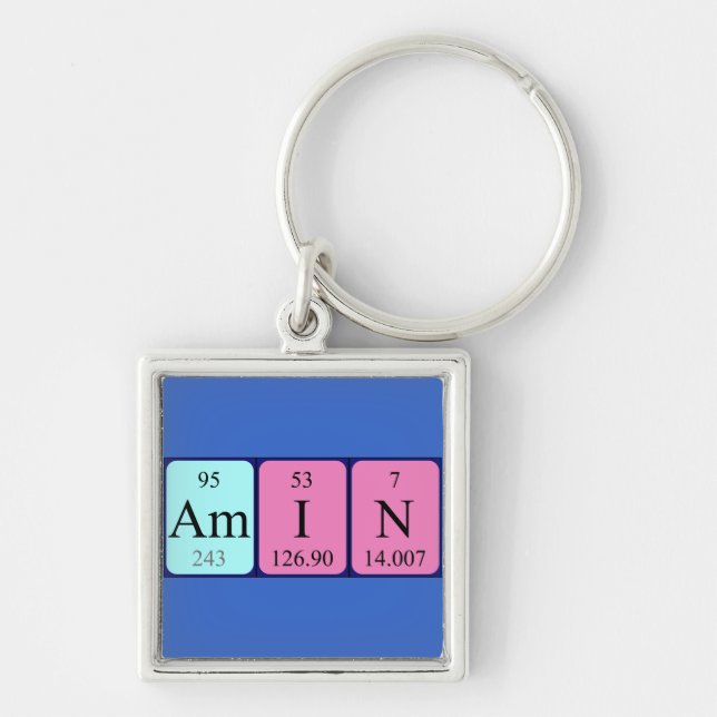 Amin periodic table name keyring (Front)