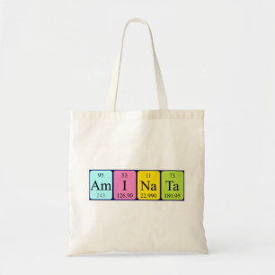 Aminata periodic table name tote bag