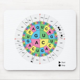 Amino Acid Base Sequence Table Diagram Mouse Pad