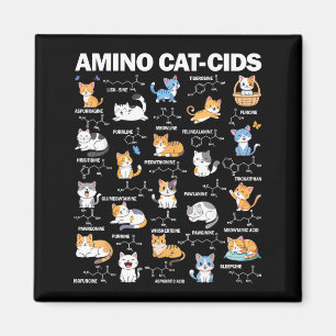 Amino Cat-cids Funny Science Biology Chemistry Magnet