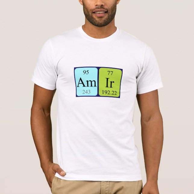 Amir periodic table name shirt (Front)