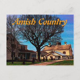 Amish Barn Postcard